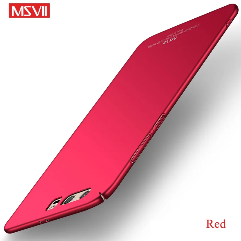 Honor 9 Lite чехол Msvii Тонкий матовый чехол для huawei Honor 9 V9 чехол Honor9 Lite чехол-держатель с кольцом для huawei Honor 9X Pro чехол s - Цвет: Red