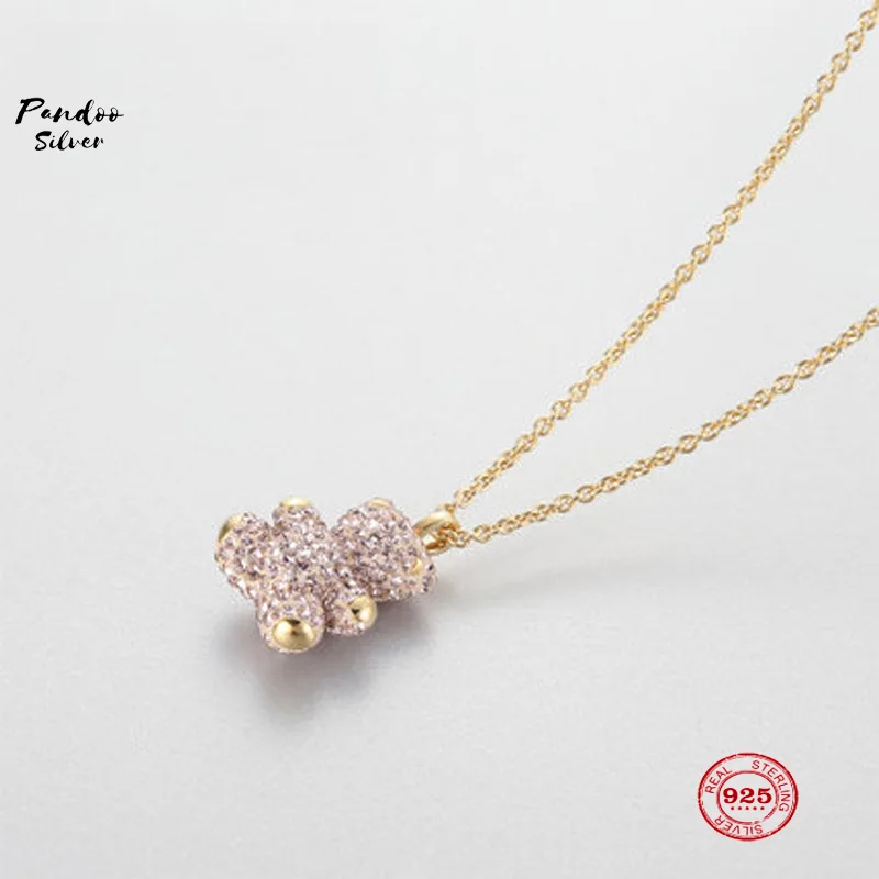 PANDOO модный шарм оригинальный 1:1 копия милый детский кулон плюшевый мишка