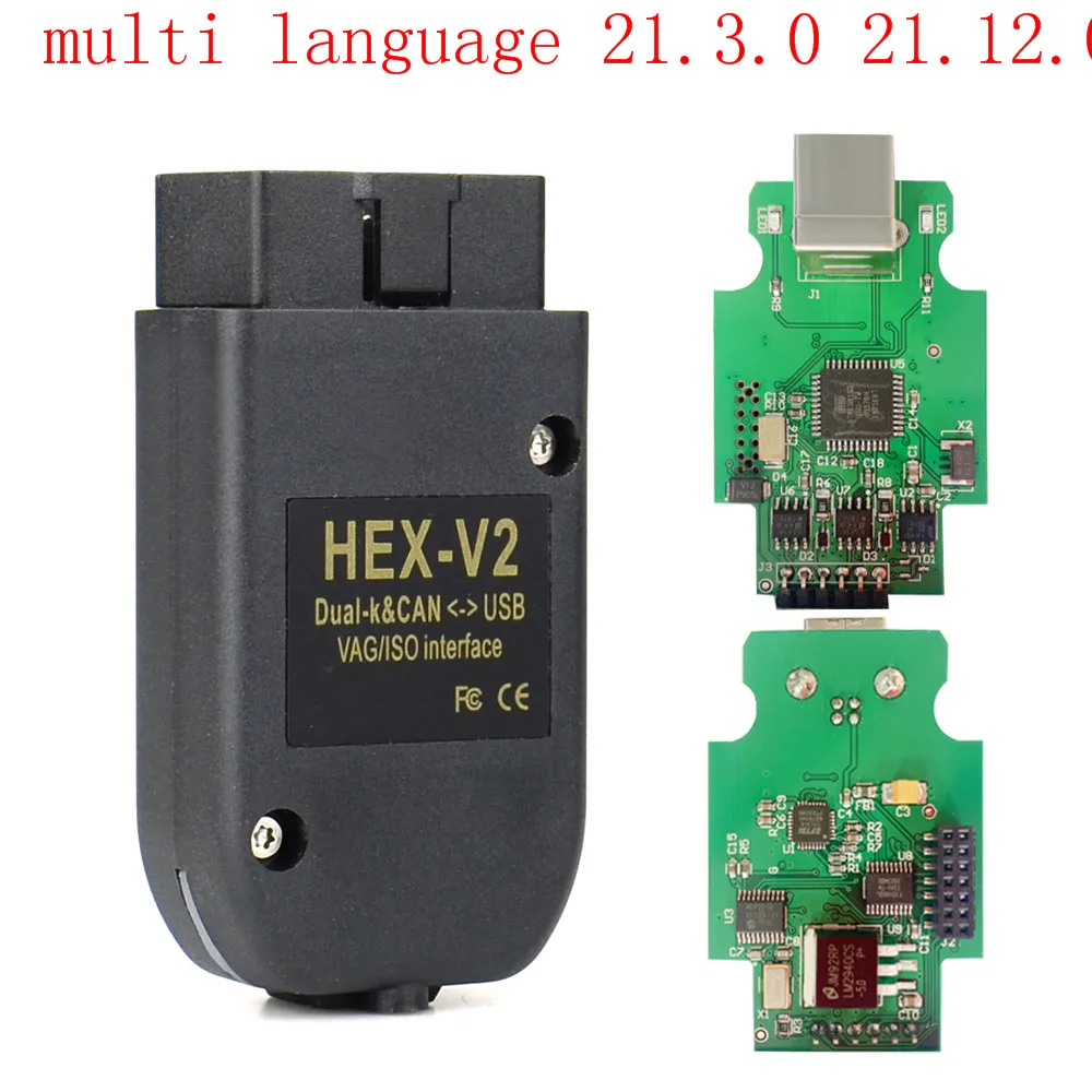For V-cds V2 21.3 HEX Interface Electric Testers VAG COM 20.12 FOR VW for AUDI Skoda Seat ATMEGA162+16V8+FT232RQ | Автомобили и