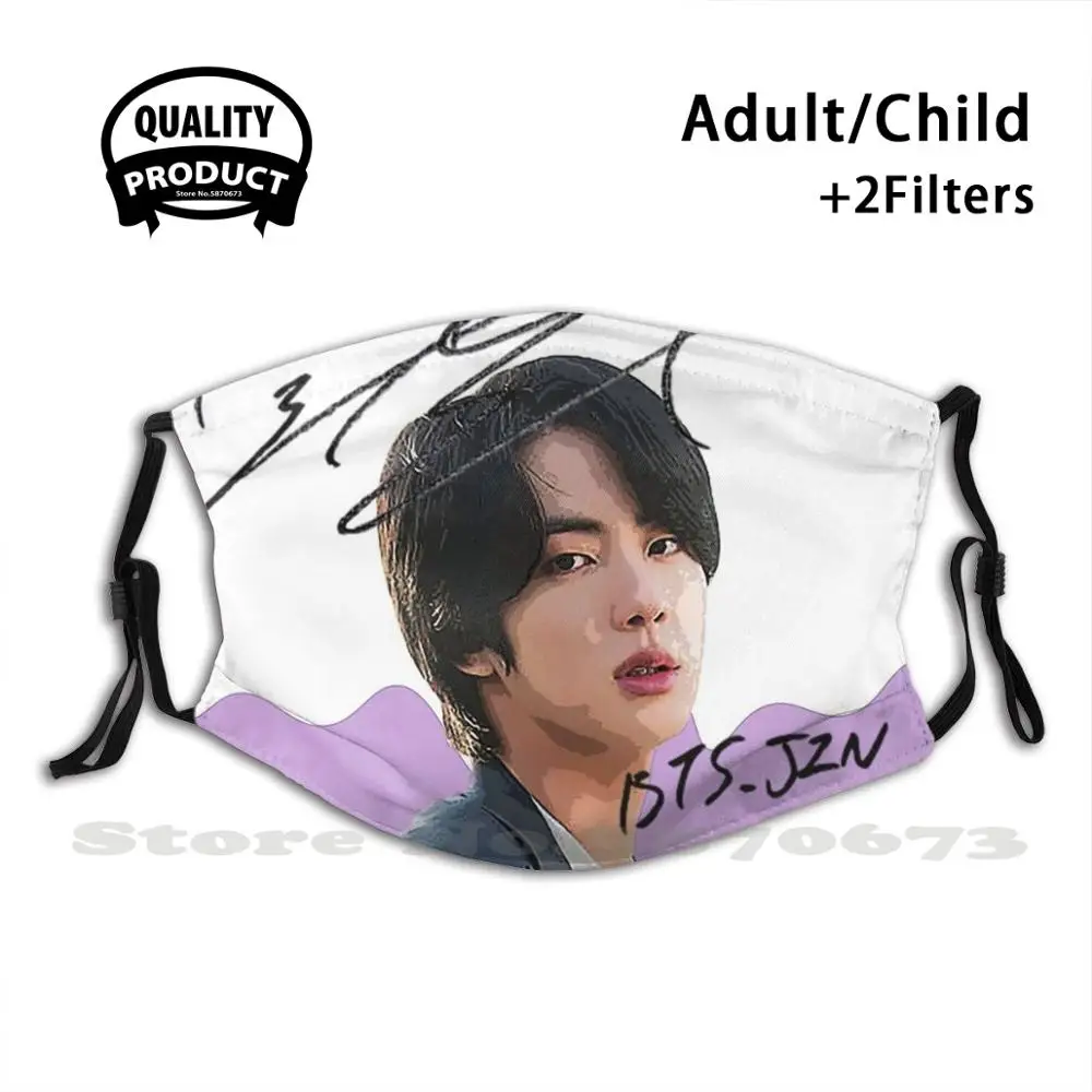 

Jin - Autograph Diy Adult Kids Face Mask Boys Jeon Jungkook Jungkook Kpop Jimin Hoseok Taehyung V Namjoon Yoongi Jin Jhope