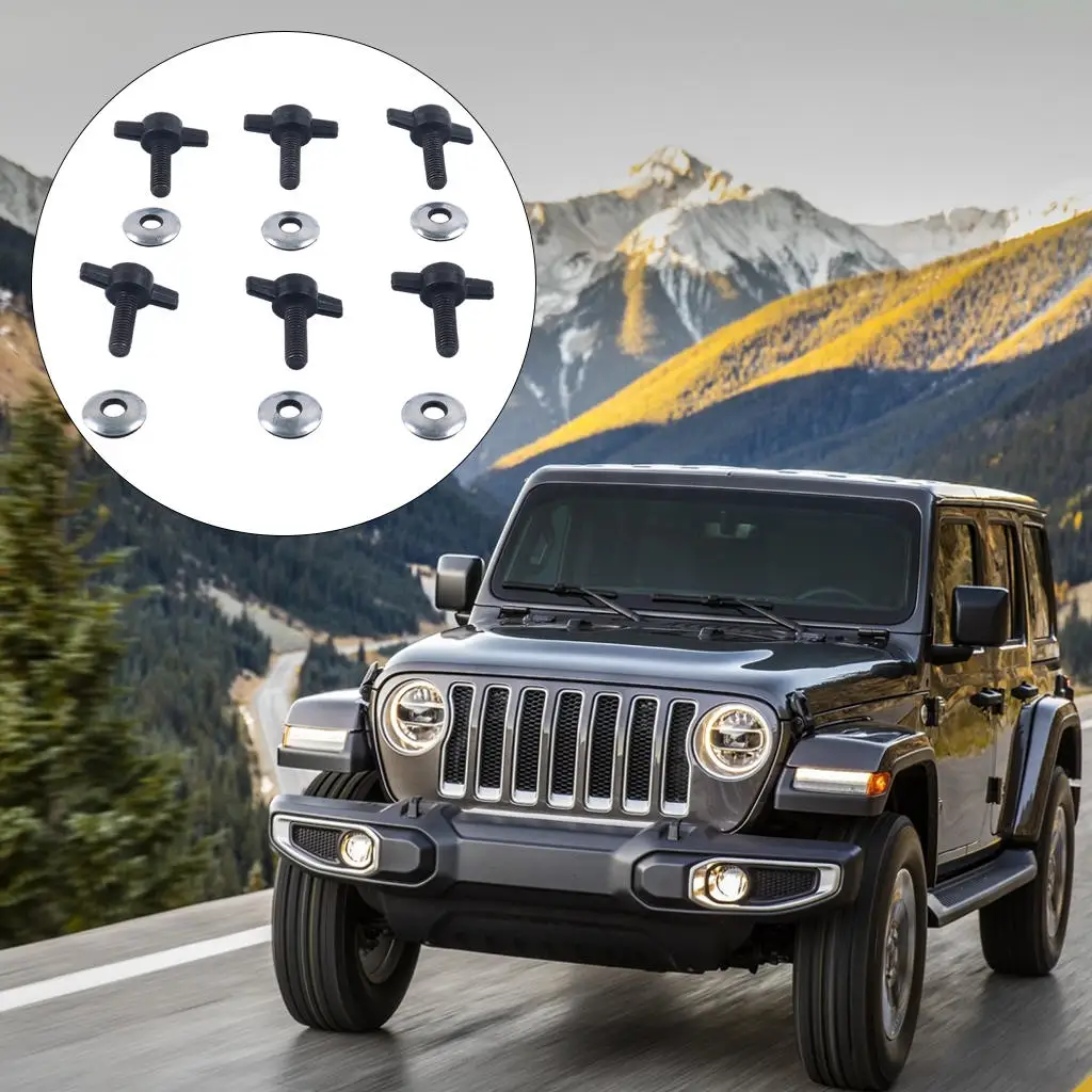 

Комплект твердых крепежных элементов и шайбы 6x для Jeep Wrangler 2007- 2018, замена профессиональных прочных запасных частей