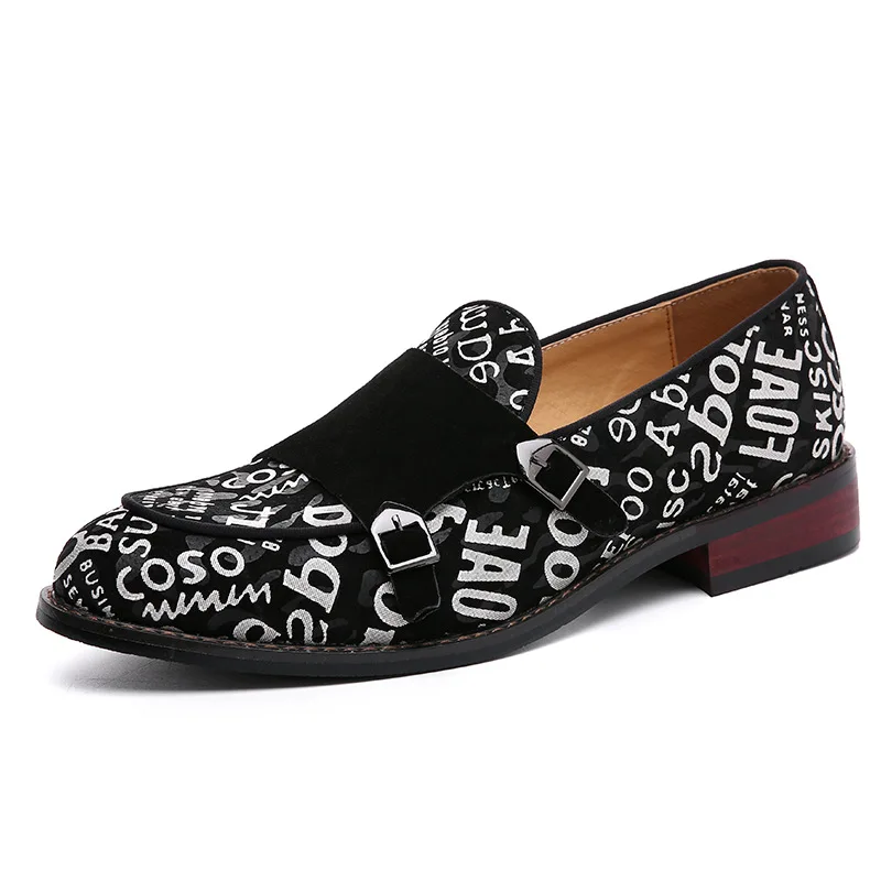 

Men's shoes British shoes fashion belt buckle small leather shoes