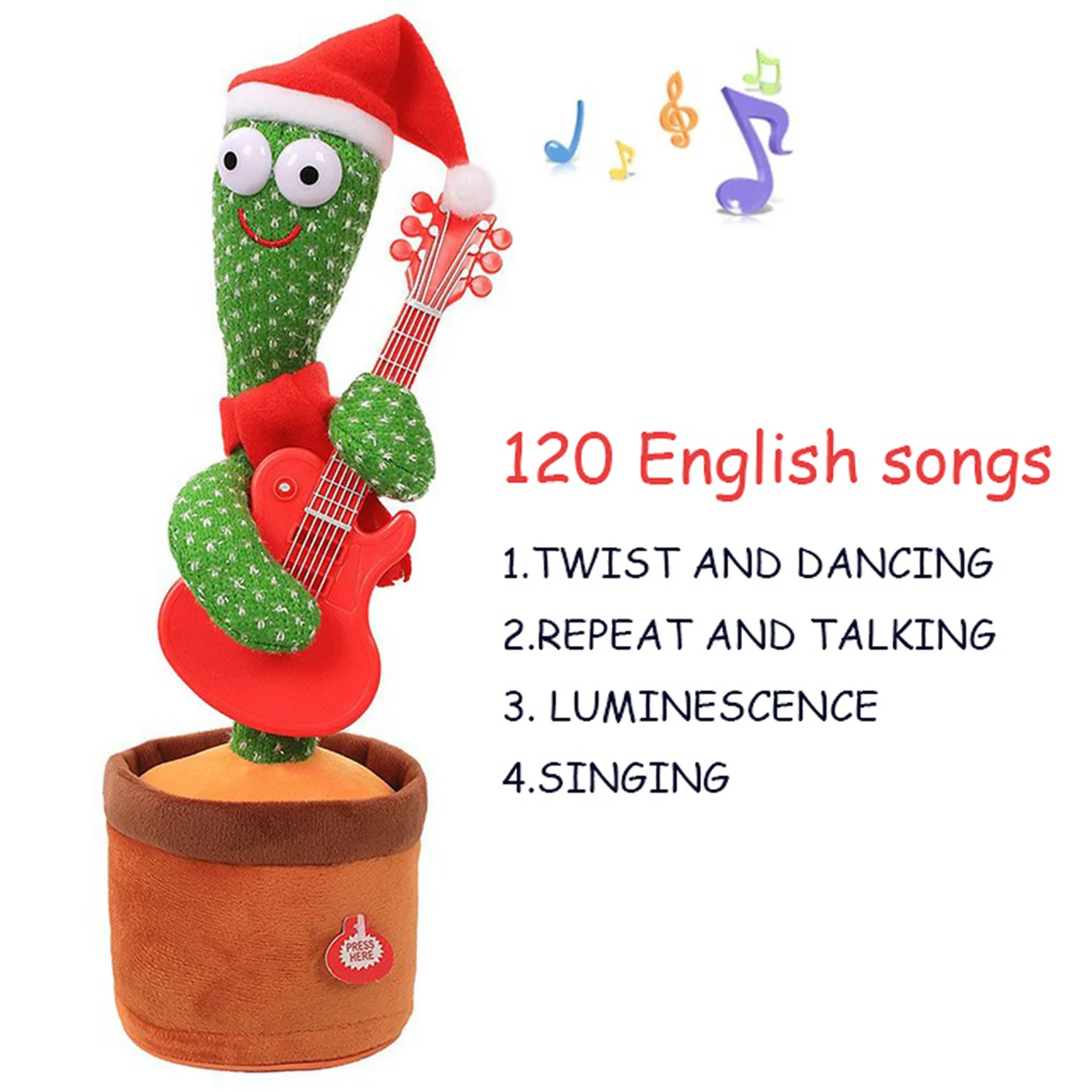 

2022 Dancing Cactus Speak Electronic Plush Toys Twisting Singing Dancer Talking Novelty Funny Music Christmas Gifts Bluetooth