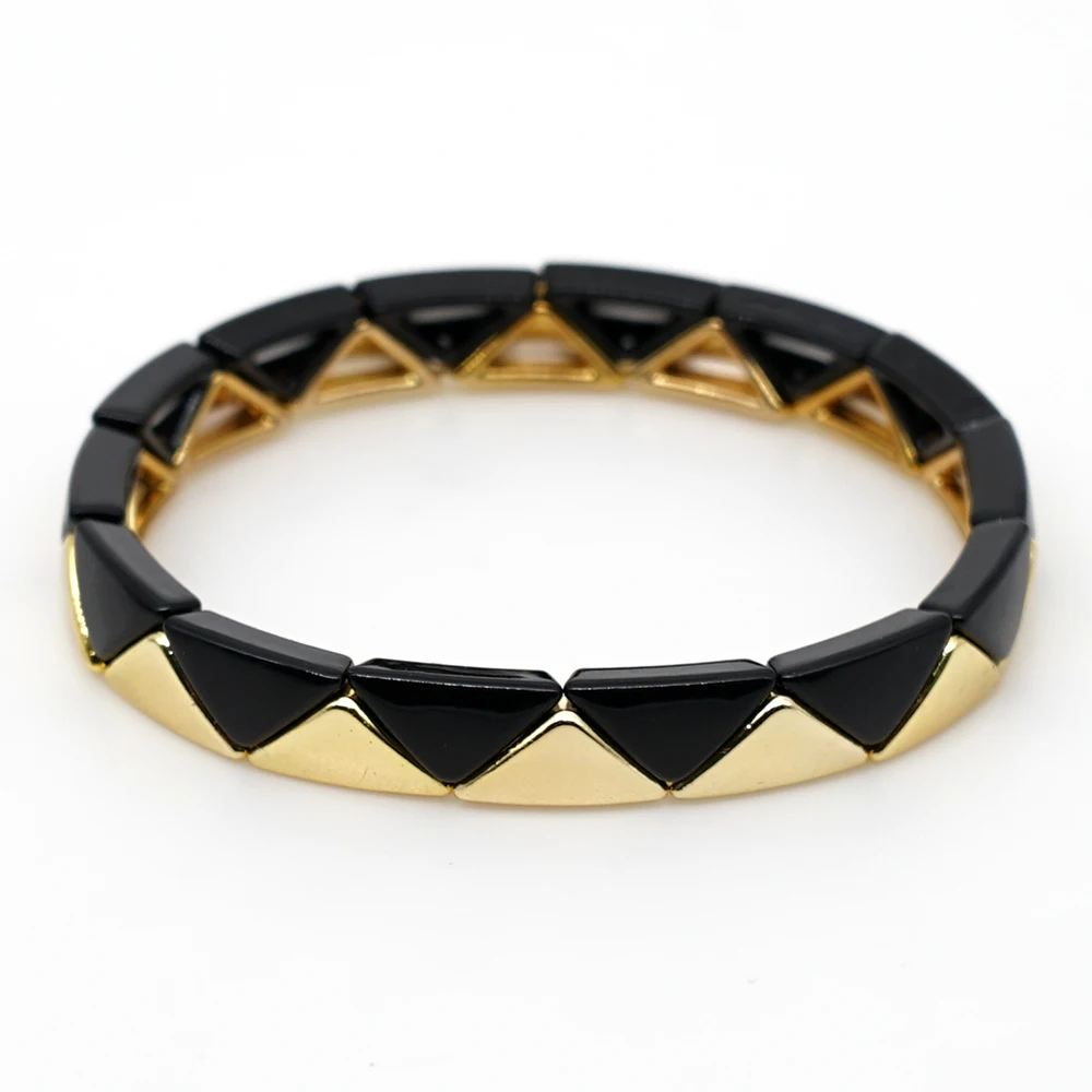 RO-B190089B Браслеты shinus, мужские, эмаль, плитка, бусины, браслет, Pulseras Mujer Moda,, золотые ювелирные изделия, для женщин, модные, любовные буквы, браслеты, подарки - Окраска металла: RO-B190089B
