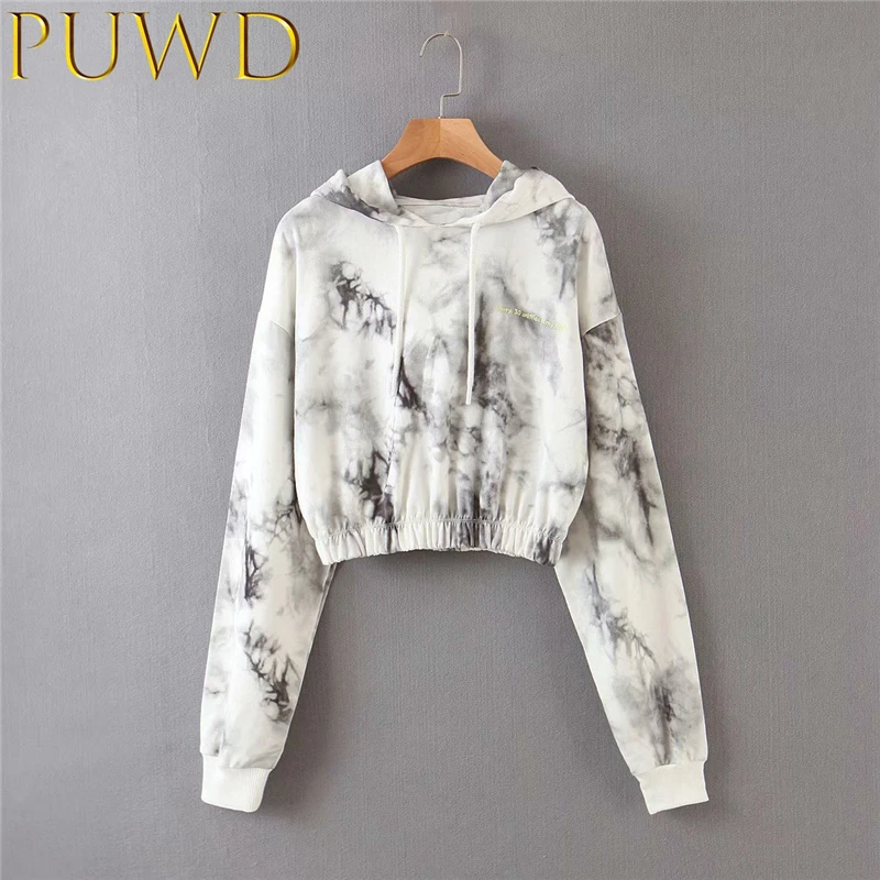 Черные и белые женские элегантные толстовки с принтом 2020 модные стильные