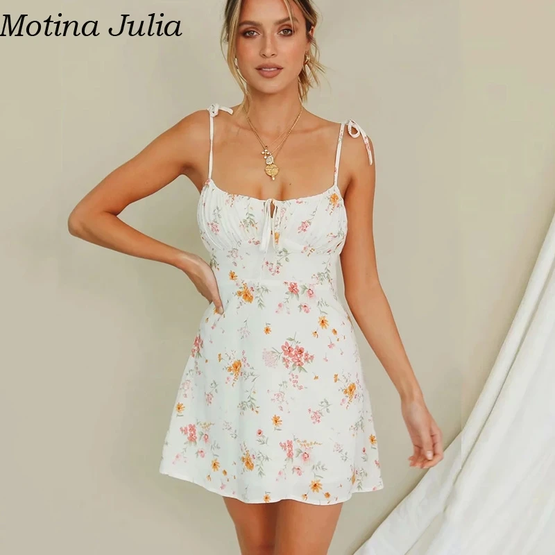Motina Julia элегантное короткое шифоновое платье с цветочным принтом женское