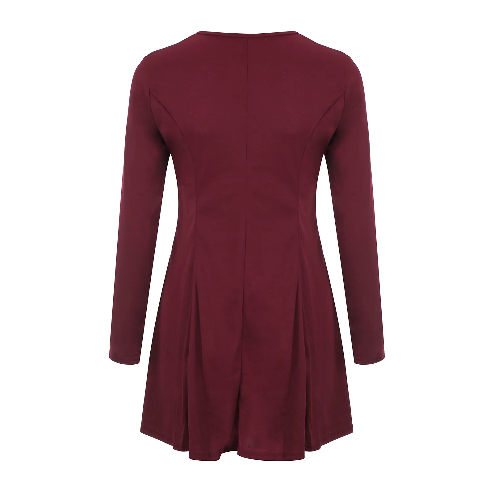 

Women's Summer Dress Cross Straps Solid Color Daily Long-sleeved Dress Ladies Fashion Casual Beach Sundress Vestidos Robe D24#