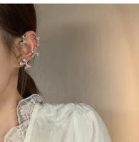 vintage crystal flower geometry ear clip gold color star cuff earrings for women non pierced clip on women earrings jewelry