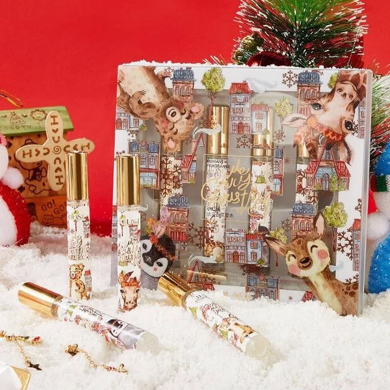 

Рождественский эльф, маленький красный дом, Зимняя коллекция духов, ограниченный выпуск, набор цветочных и фруктовых романтических долгове...