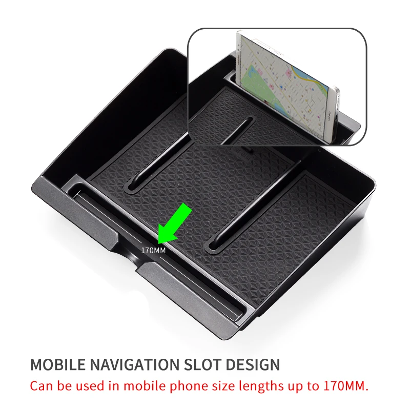 

ZUNDUO Car Dashboard Storage Box For Ford F150 F-150 Raptor 2015 ~ 2019 Console Organizer Phone Holder Middle Tray