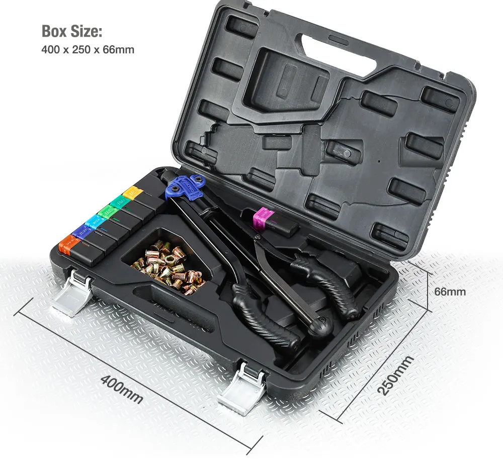 Ручной пистолет для заклепок WORKPRO Клепальный Инструмент с вставной гайкой