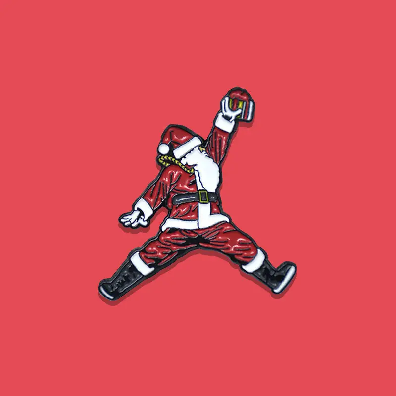 

Dear-you Creative Santa Claus Basketball Flyer Brooch Fashion Bags Clothing Accessories Jewelry