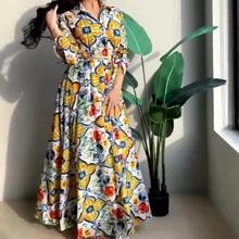Muslim Dress Women Luxury Elegant Printed Hgh Quality Robe Female Maxi Dresses Long Sleeve Vestidos De Fiesta For New Year 2022 (4)