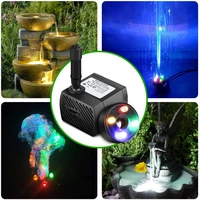 water fountain pump with 4 led light 2w super silent small submersible pool water pump for fish tank aquarium safe energy saving