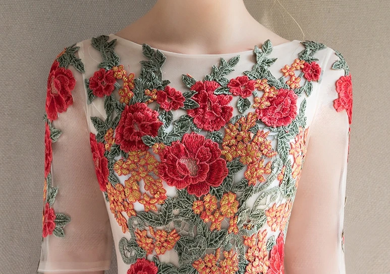 Женское вечернее платье-русалка элегантное темно-Красное Кружевное длинное