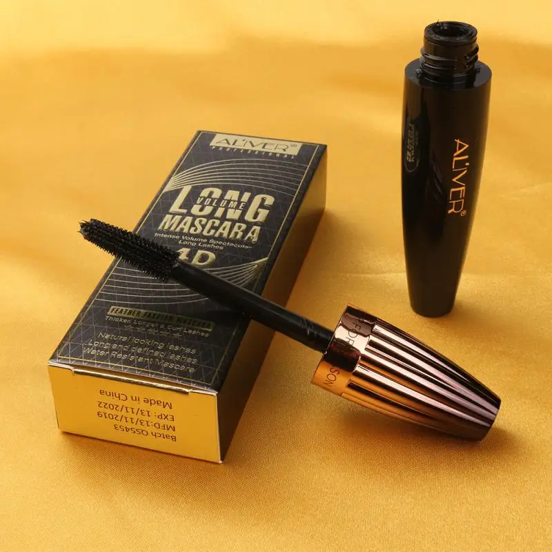

ALIVER 4D Silk Fiber Mascara Natural Waterproof Long Lasting Mascara Lengthening Thick Eyelash Extension Eyelash Makeup TSLM1