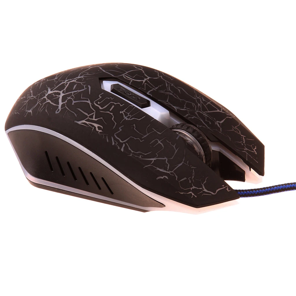 Профессиональная светодиодная игровая мышь RGB с подсветкой оптическая 800/1200/1600/2400