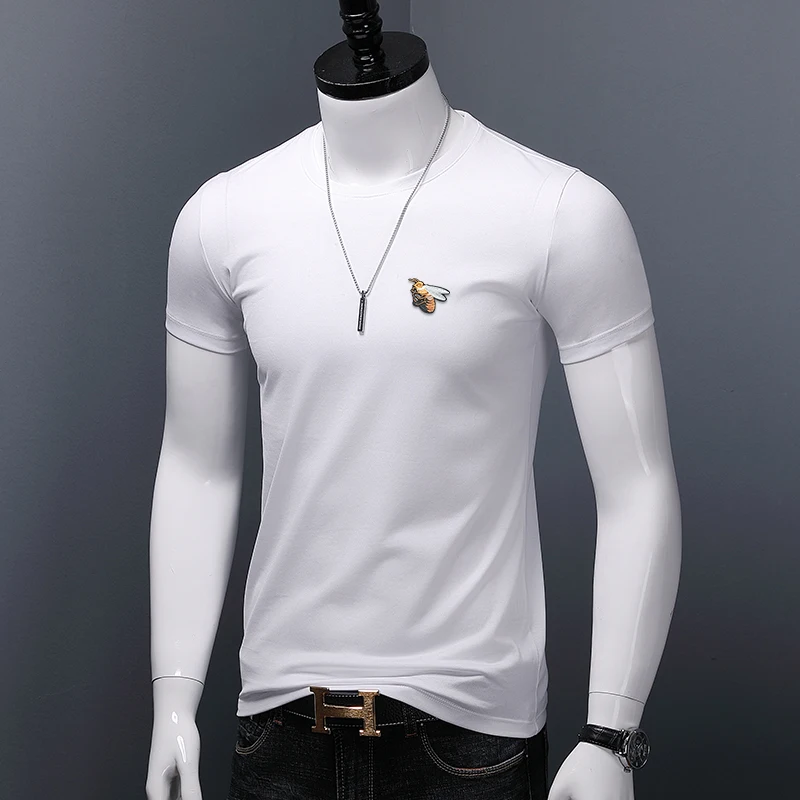 

Футболка мужская летняя хлопковая с круглым вырезом, 5 цветов