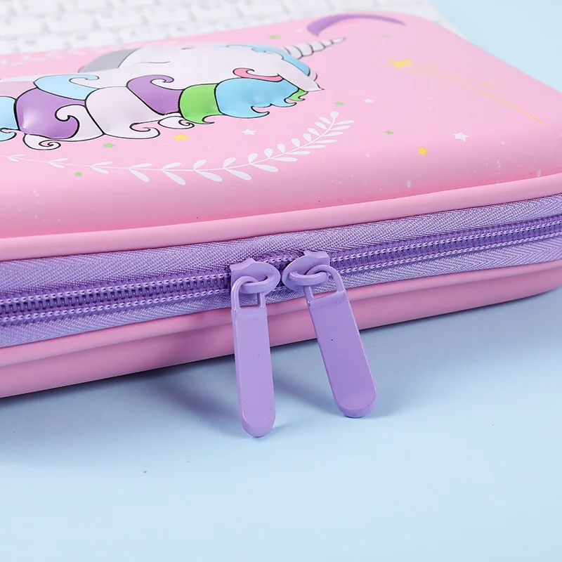 Чехол для карандашей с 3D единорогом из ЭВА Жесткий | Канцтовары офиса и дома