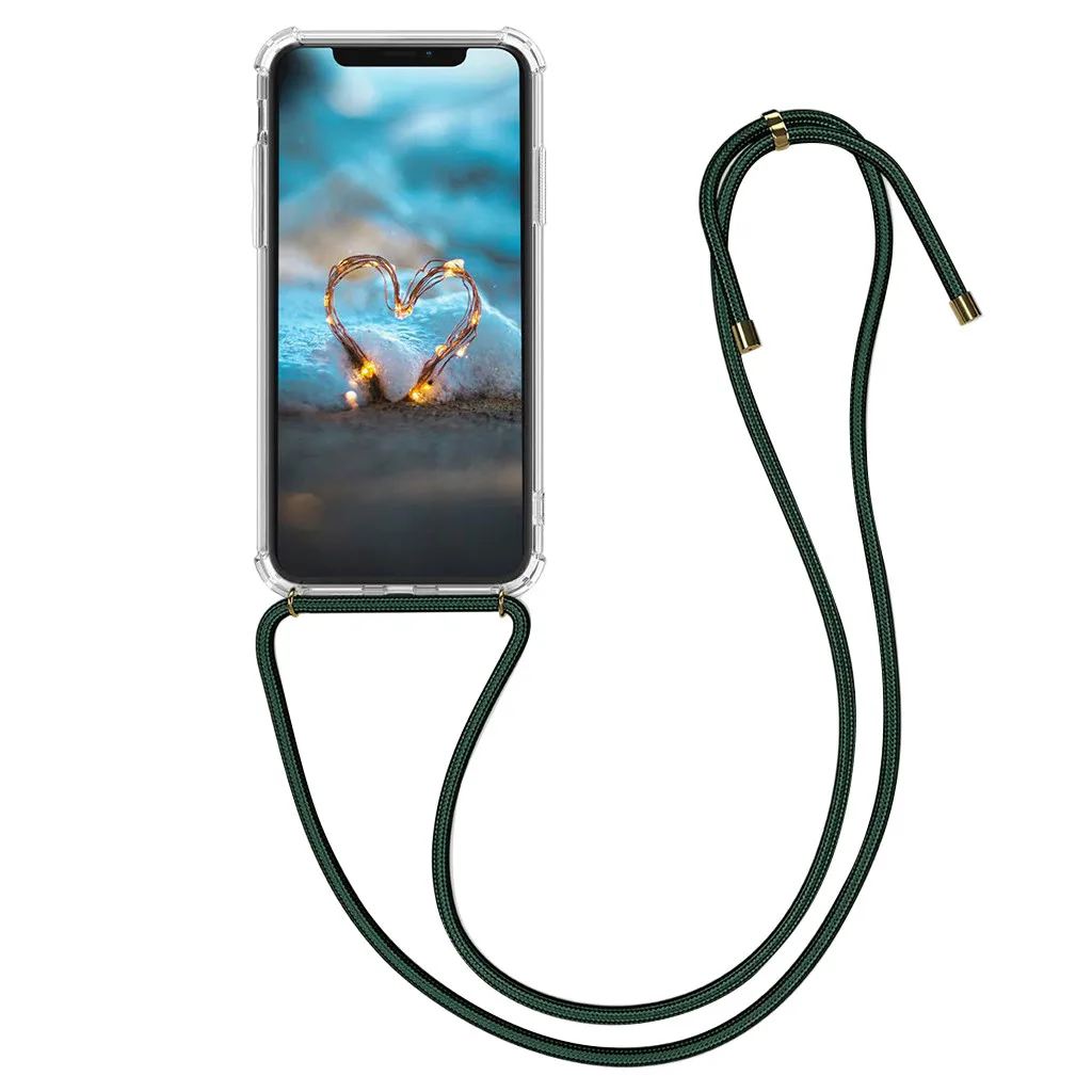 For iphone X MAX TPU Phone Cover Case ShockProof Anti-scratch Protective With Lanyard Neck Strap Retractable String | Мобильные