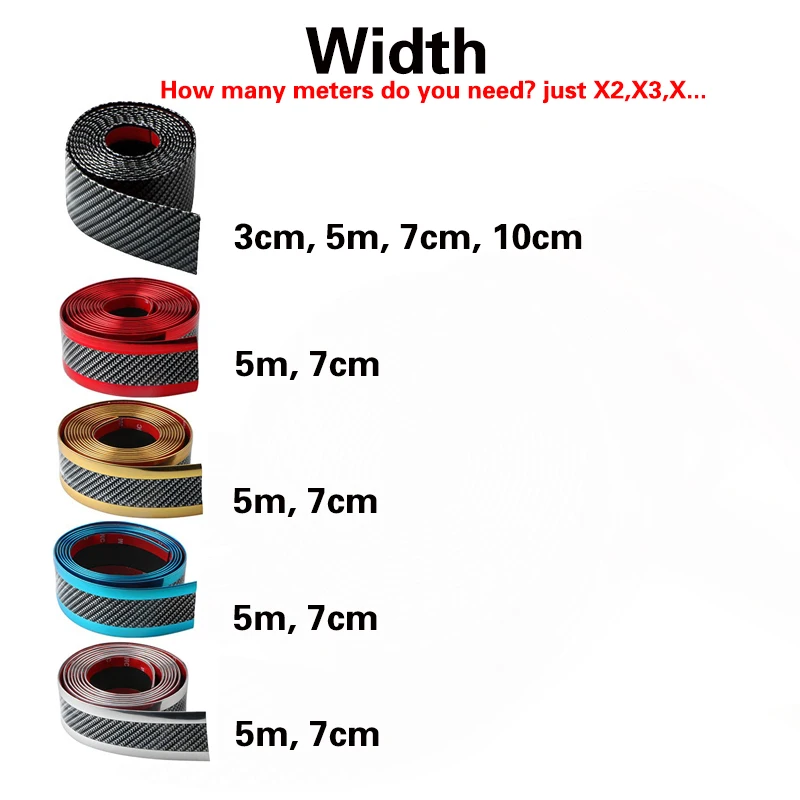 3D наклейка для автомобиля из углеродного волокна защитная лента сделай сам на