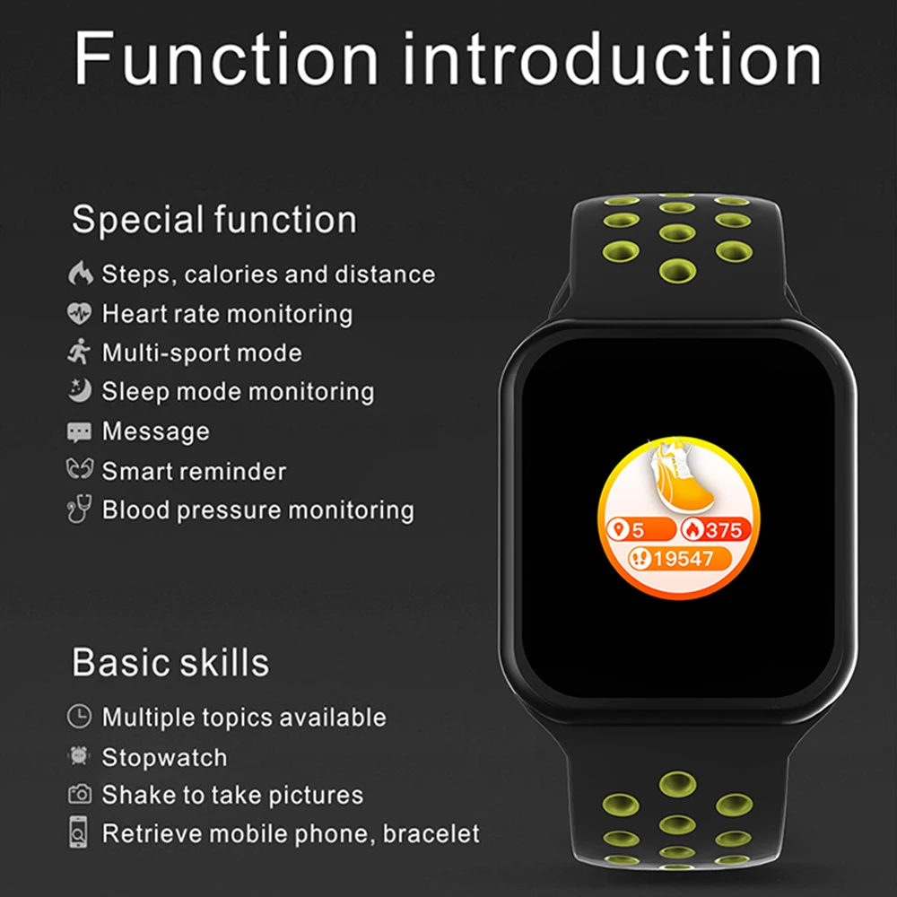 Умные часы F9 Bluetooth пульсометр кровяное давление фитнес-трекер умный Браслет