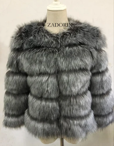 S-3XL норковые женские пальто зимняя верхняя мода розовая шуба из искусственного меха элегантная Толстая Теплая Верхняя одежда куртка из искусственного меха Chaquetas Mujer - Цвет: Silver fox color