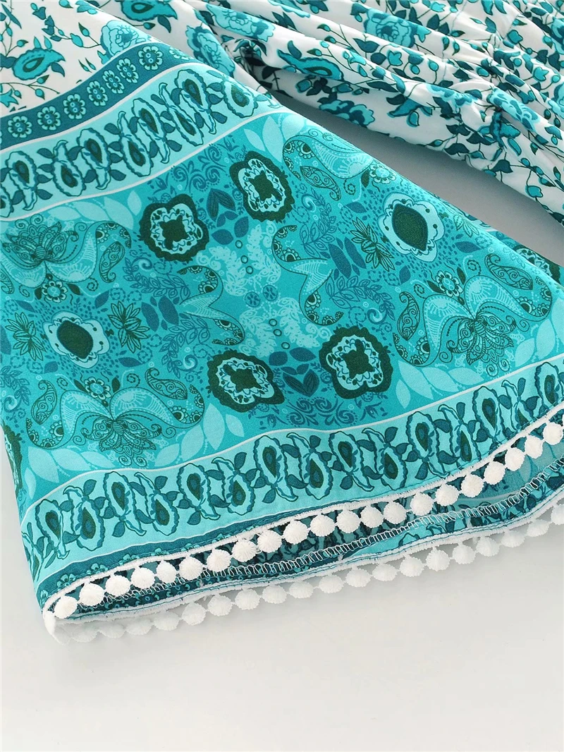 В винтажном стиле Женские туфли Павлин цветочный принт с рукавом летучая мышь