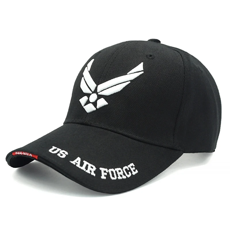 air force black Новая брендовая мужская тактическая бейсбольная кепка Eagle SWAT, армейская бейсболка, хлопковая кепка, Регулируемая Мужская Уличная Бейсболка Кепка Gorras - Цвет: air force black