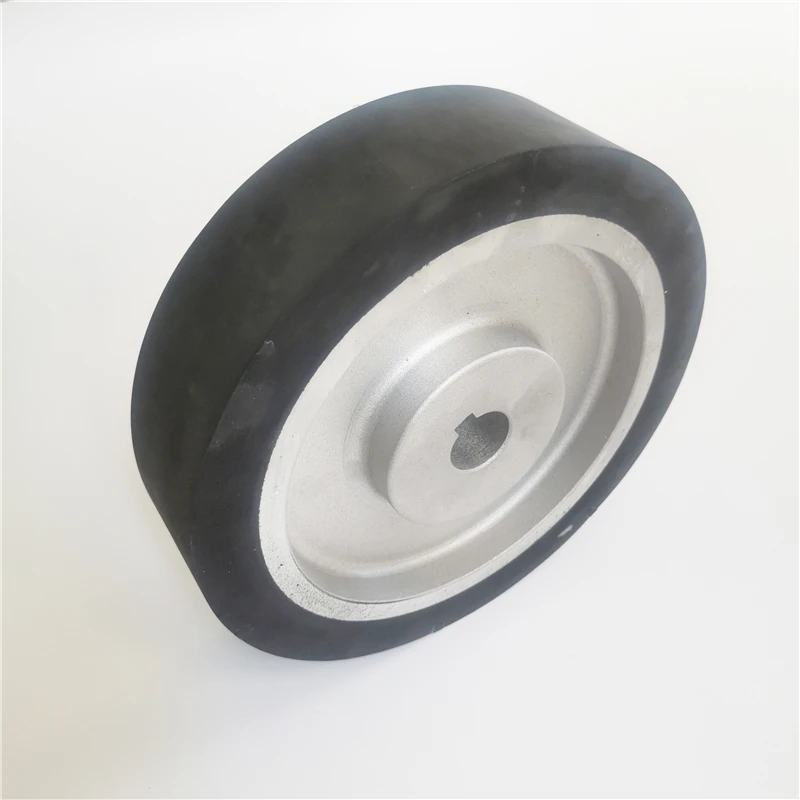 200*50mm Solid Belt grinder Rubber Contact Wheel Abrasive Belts Set Inner Hole 24mm key 8x4mm