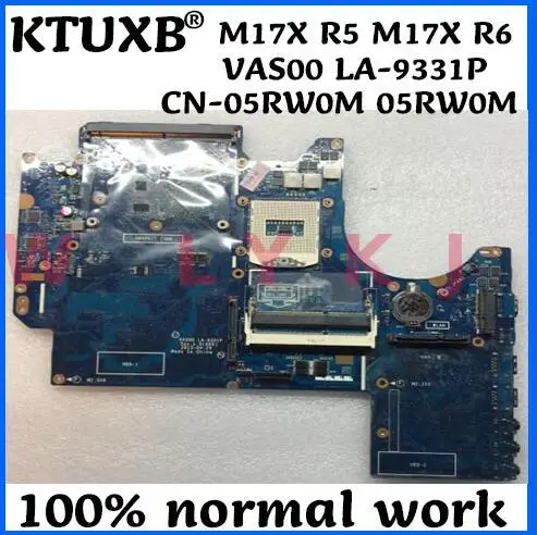 VAS00 LA 9331P материнская плата для ноутбука DELL Alien посуда M17X R5 R6 ноутбук CN 05RW0M PGA947 DDR3 100%
