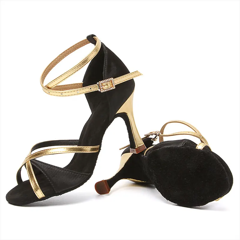 SWDZM New Latin Dance Shoes Women Girls‘ Ballroom Tango Salsa Dancing Shoes For Ladies Soft Bottom High Heeled Sandals 5/7/8.5cm