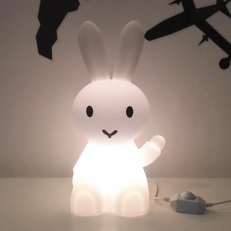

36cm Cartoon Bunny Hare Rabbit Lamp Led Night Light For Children Kids Gift Living Room Bedside Desk Decor Dimmable Baby Light