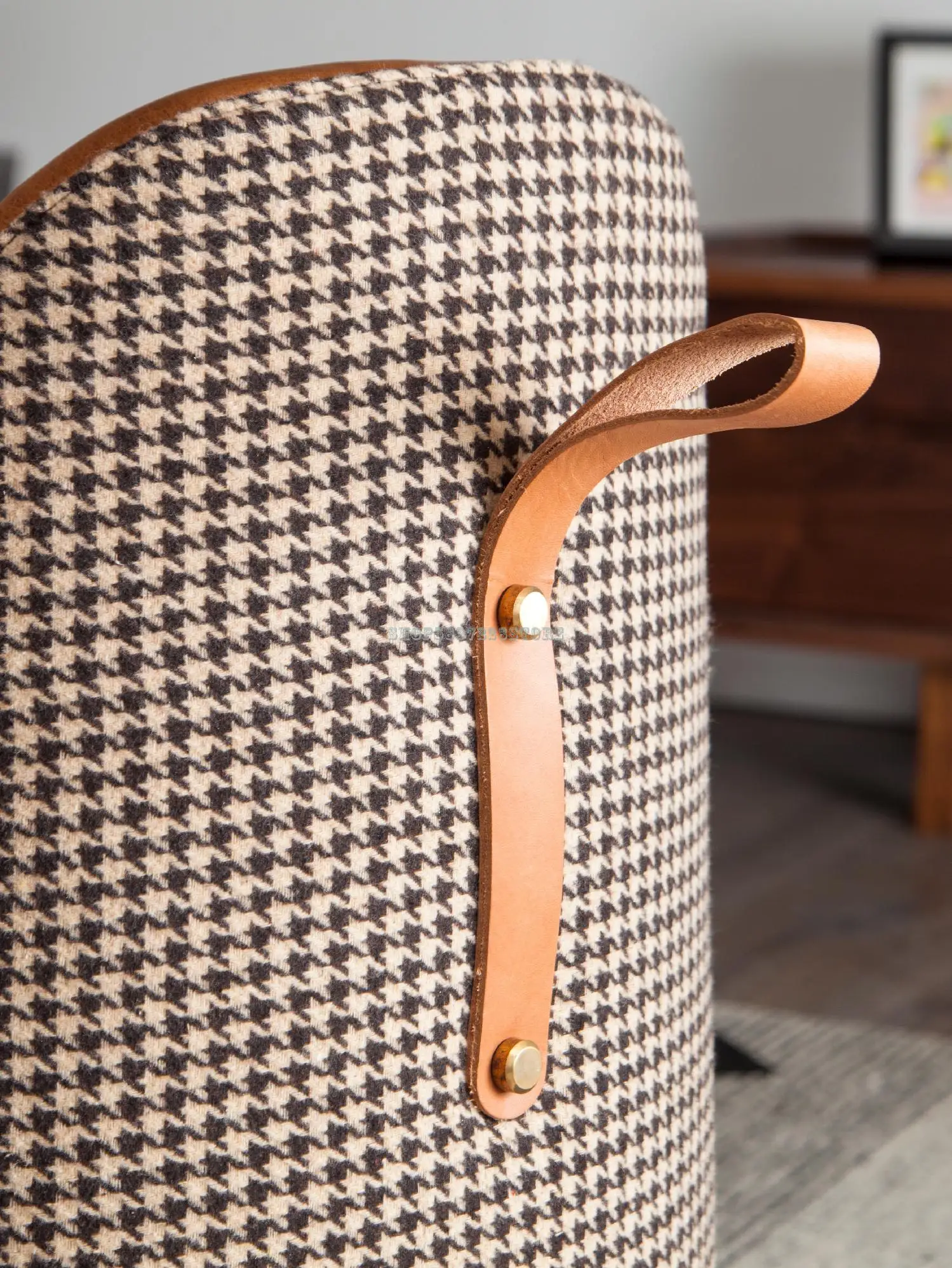 

Wu Ying Dressing Chair Nordic Dressing Stool Back Dressing Chair Living Room First Floor Leather Stool Shoes Stool Creative Dres