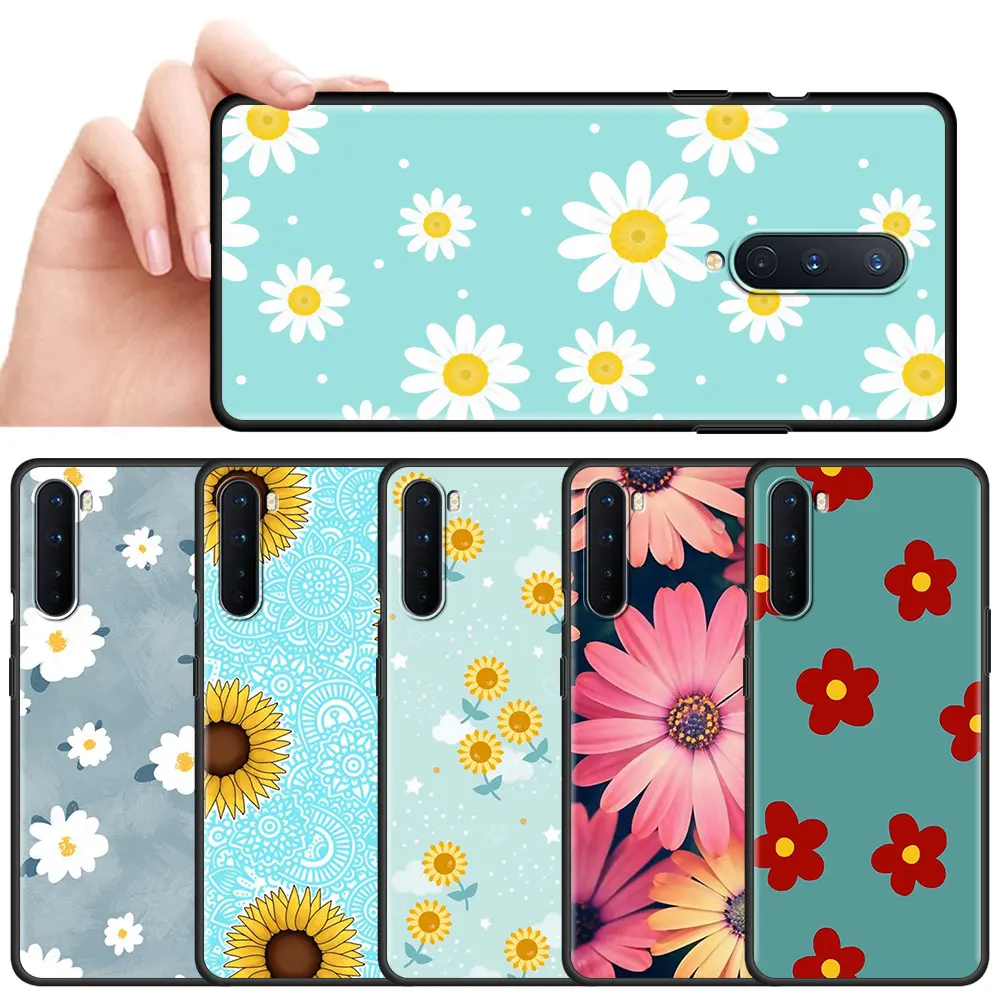 

Beautiful Flowers Luxury Silicone Phone Case for OnePlus 8 Nord Z N10 8T 7 Pro N100 9 6 6T 7T 9R 9Pro Black Soft Cover Shell Cas