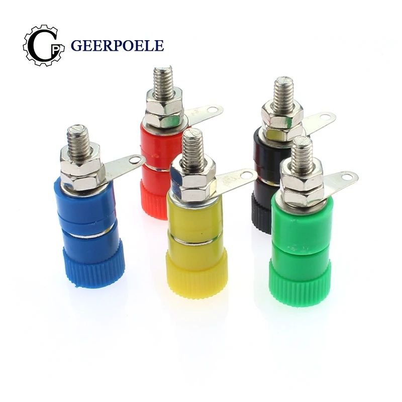 4 мм JS-919 разъемы для банановых клемм черный красный пластиковый штекер корпус