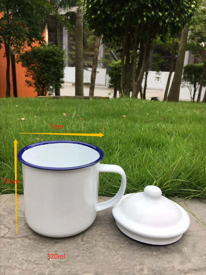 Не ржавеет хорошее качество 370 мл Небьющийся простой белый вареный heatable эмаль