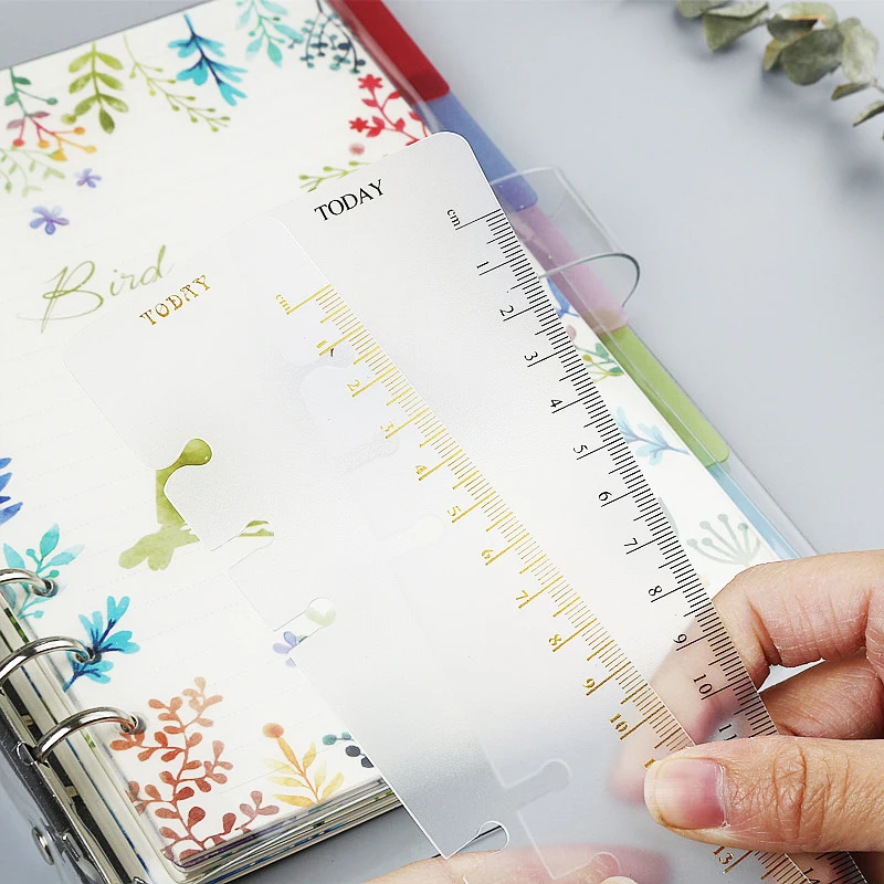 

Ruler A4 B5 A5 A6 A7 gold PP Matt Frosted Planner Agenda Dokibook for 6 Holes Loose Leaf Spiral Notebook Organizer