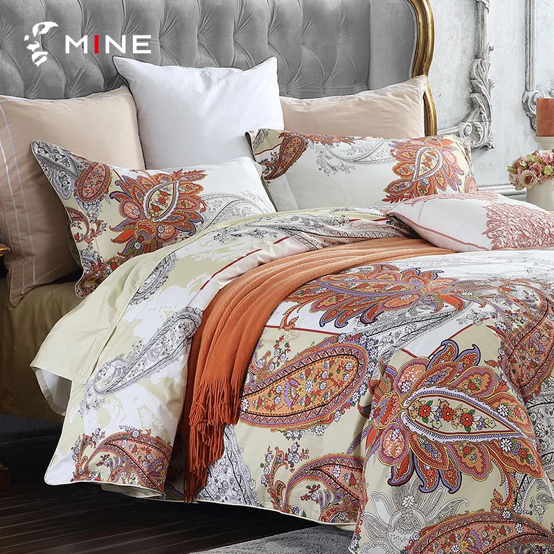 

Satin cotton cotton four-piece bedding quilt cover blanket four-piece pillowcase