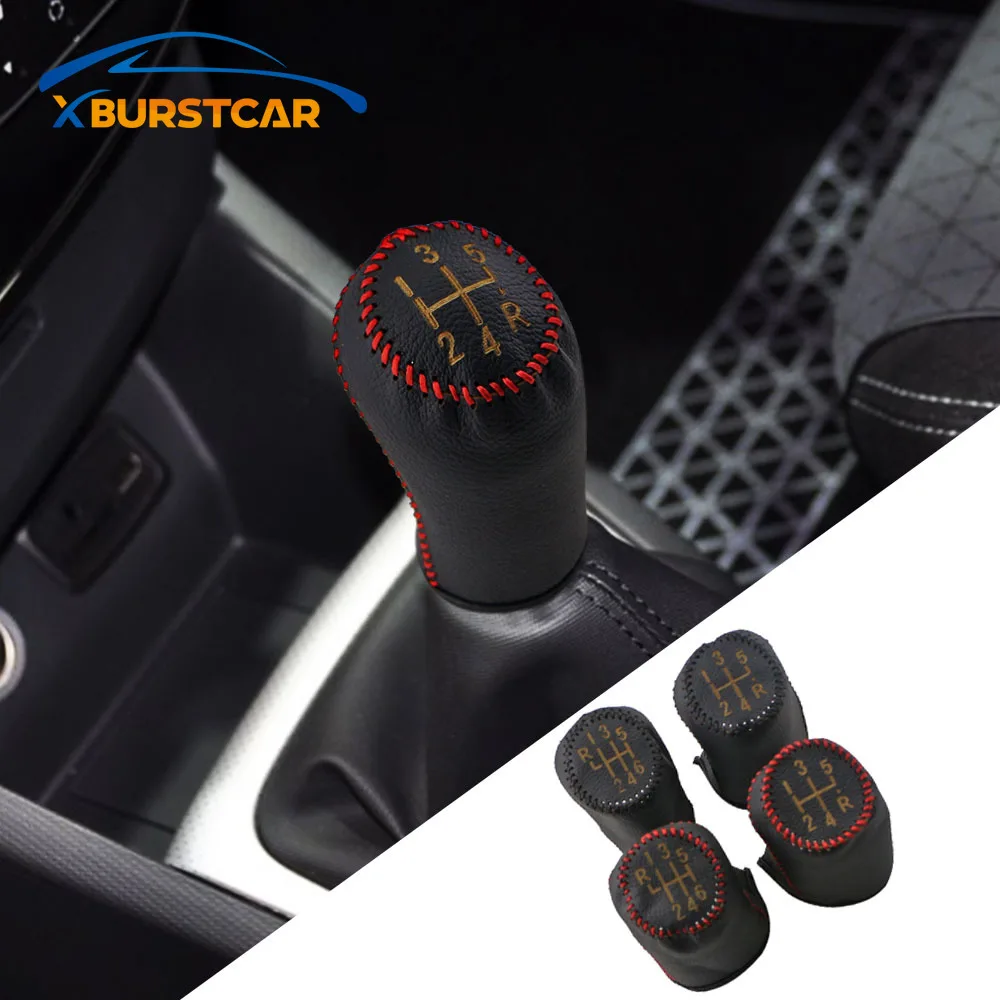 Xburstcar для Renault Clio MK3 III Megane MK2 Scenic Kangoo MT ручка переключения передач кожаный чехол 5 6