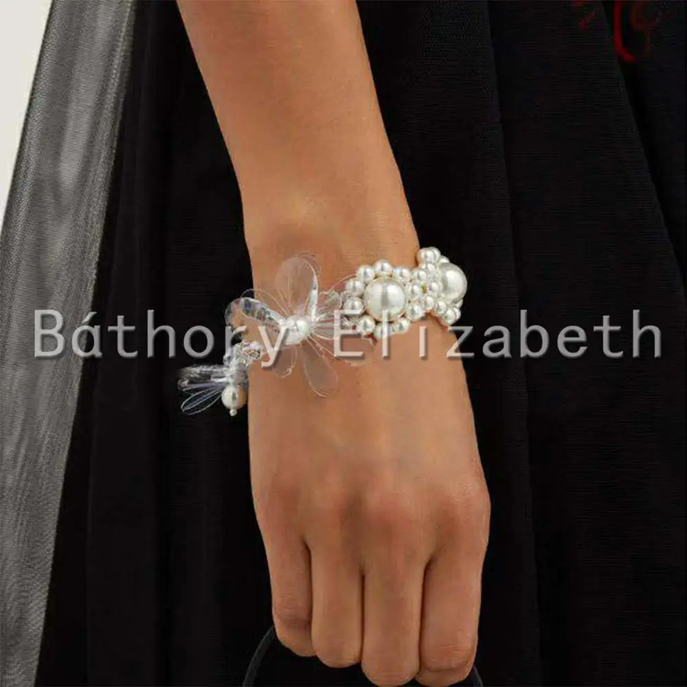 

Vintage Natural Fresh Water White Pearl Bracelets For Women Girl Birthday Flower Bracelet Jewelry Brazalete Mujer