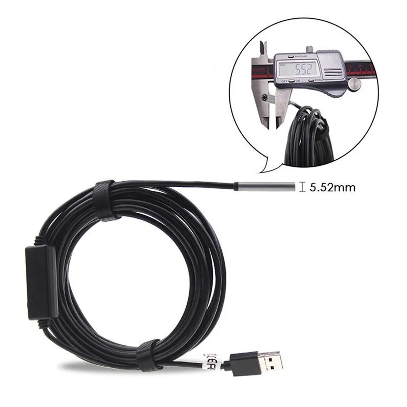 Эндоскоп 5 мм 2 в 1 USB 0 МП HD змеиная трубка Бороскоп эндоскоп инспекция микро камера