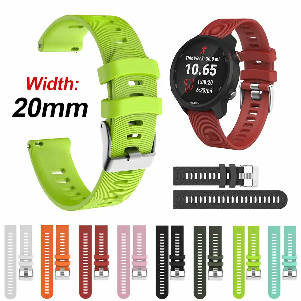 Спортивный силиконовый ремешок для часов Garmin Forerunner 245 245M 645 Vivoactive 3 умный браслет