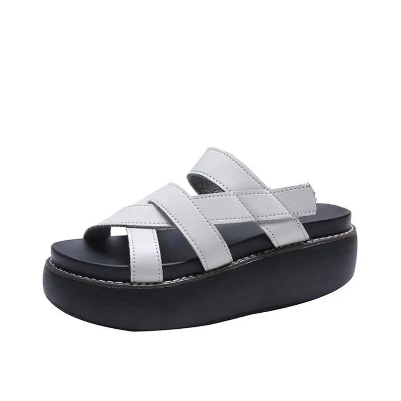 

Aliyi Women's Platform Sandals 2021 Summer Fashion Ladies Dress Sandals 35-43 Size Casual Mid Heel Peep Toe Female Slippers