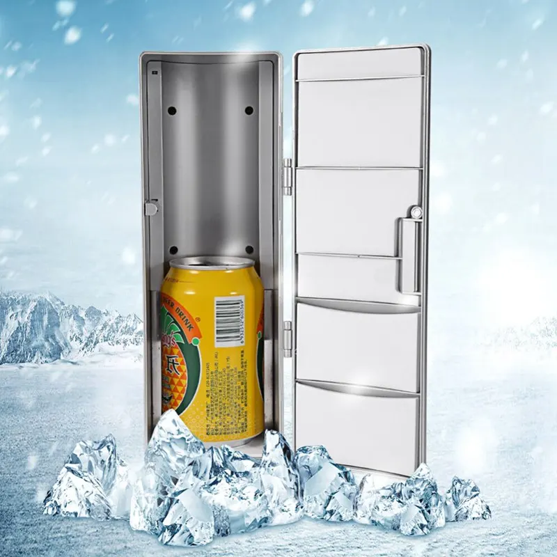 Мини-холодильник с Usb-разъемом, морозильная камера, охладитель напитков, пива, дорожный холодильник, морозильник, портативный от AliExpress WW