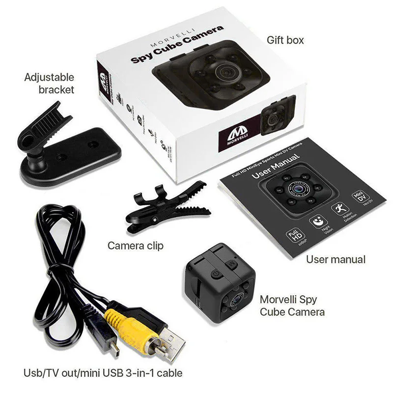 SQ11 мини камера Full HD 720P датчик ночного видения Видеокамера движения DVR микро