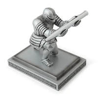 executive medieval bowing knight pen holder stand gift desktop decoration armor soldier figurine statue paperweight your majesty