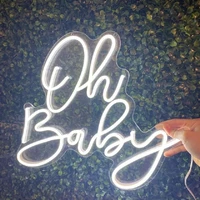 oh baby neon sign custom pink led neon sign bedroom light wedding sign party room home wall decor among us sign
