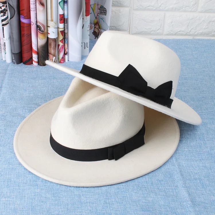 

The New 2022 White Hat Female Wool blanket British Wool Hat Sir Mo Cowboy Hat Luxury Cashmere HatWool Hat Fisherman Hat Women B