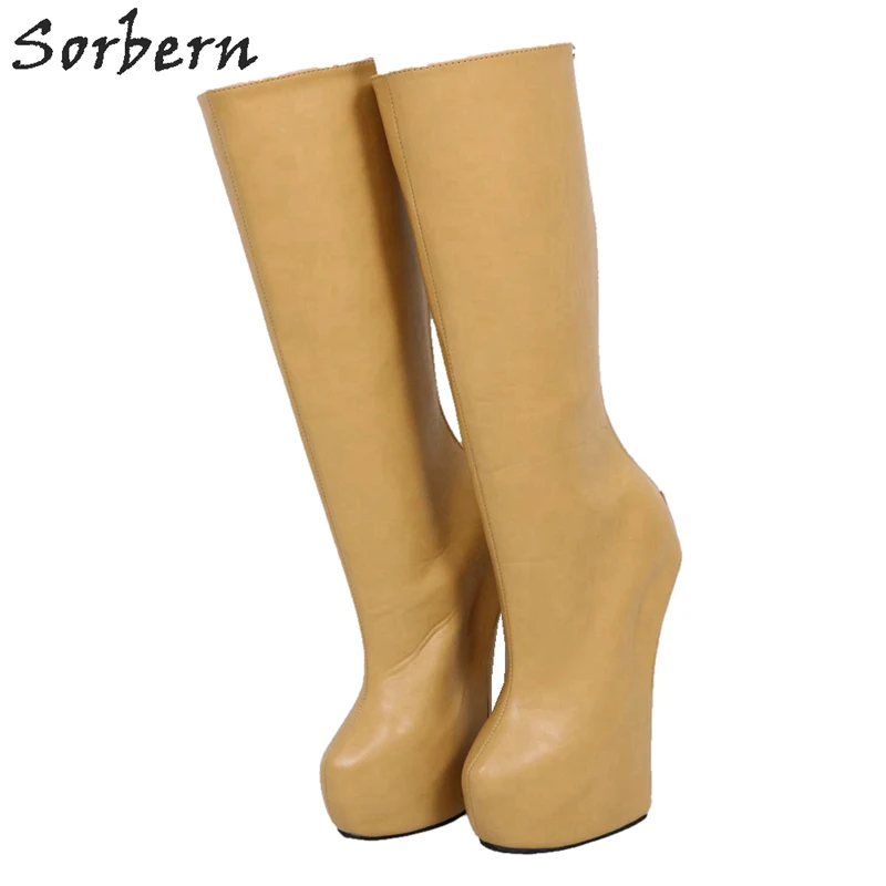 Женские Ботинки на каблуке для косплея большие размеры до 45|Сапоги середины